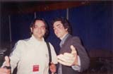 Juan A. y Jon Spencer (Blues Explosion) en el backstage el Esparrago rock jerezano del año 2001