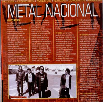 foto en Metal Hammer - septiembre 2000