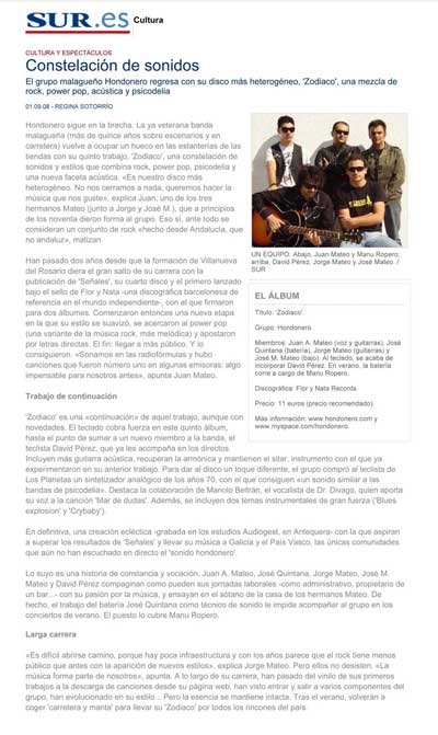 Hoy Diario Sur (vs.digital Sur.es) - Hondonero - septiembre 2008