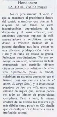 fanzine el Rincón Eléctrico - Jerez de la Frontera - Marzo 1998