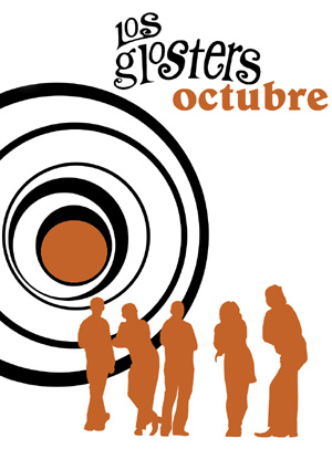 Logo oficial Los Glosters - epé Octubre + FyN-16 - Diseñado Isaac Negrié - Flor y Nata Records